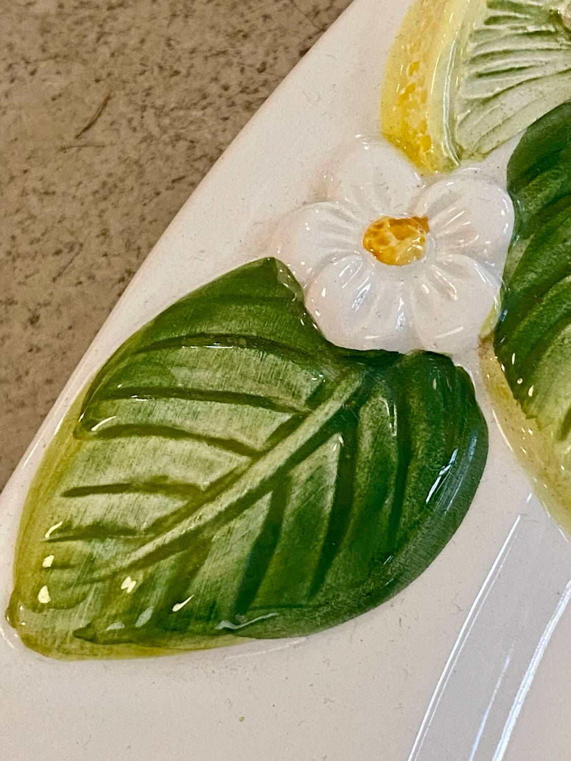 Large lemon slip dish