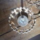 Small rattan and wicker table lamp