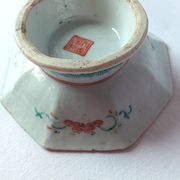 octagonal porcelain cup from China with Taoist Ying Yang decoration - c. 1900