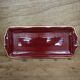 Saint Clément burgundy cake dish with gold trim