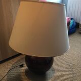 Pair of very large glazed ceramic ball lamps €80