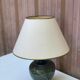 Vintage lamp signed Olivier Corro in green ceramic.