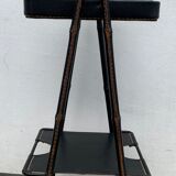 Cendrier on leather stand by Jacques Adnet, 1960