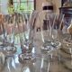 6 crystal flutes Daum, model "Kim", France