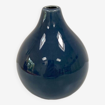Vase soliflore en céramique bleue