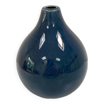 Blue ceramic soliflore vase
