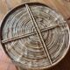 Rattan and brass tray