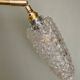Vintage tulip wall light in diamond-point glass