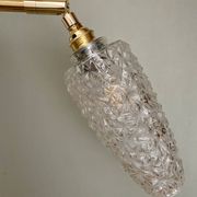 Vintage tulip wall light in diamond-point glass