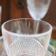 Set of 6 crystal wine glasses with a stud pattern