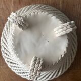 Antique twisted ceramic basket, 1930