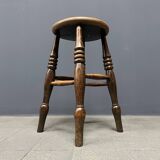 Ancien tabouret de pub anglais antique Windsor