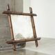 Faux Bamboo Mirror in Wood and Aged Mirror, Early 20th Century
