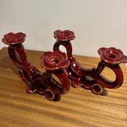 Paire de bougroirs en ceramique S.R Bonome