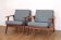 Pair of Danish armchairs in teak