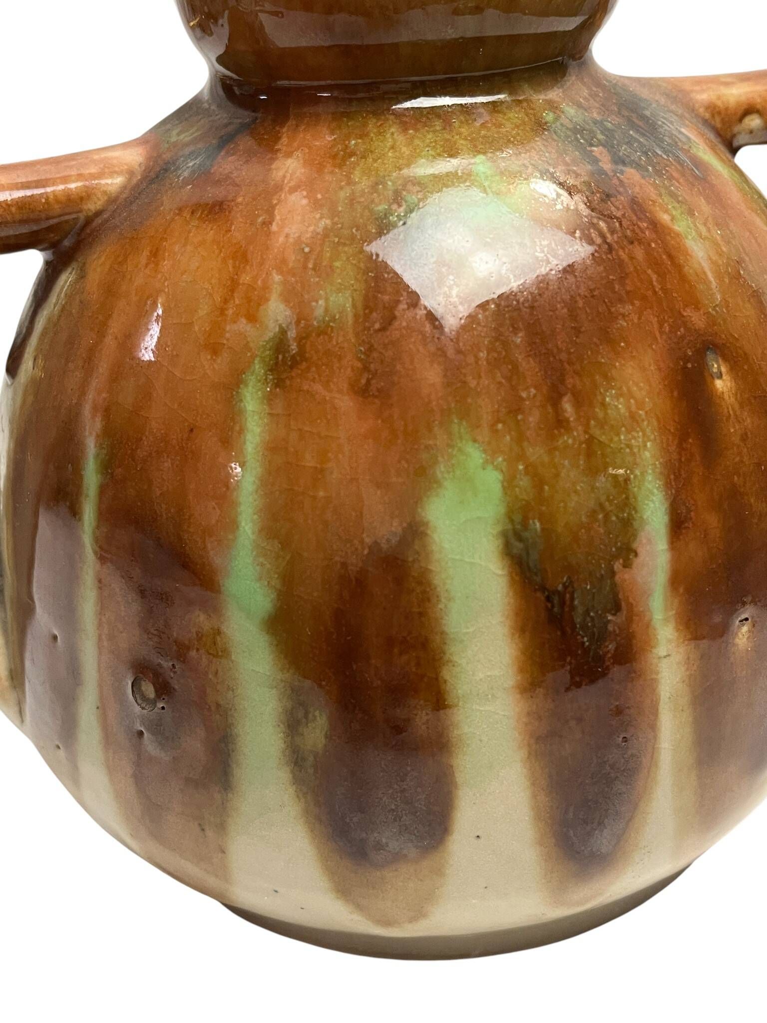 Vintage, vase à anses grès JEB vers 1950