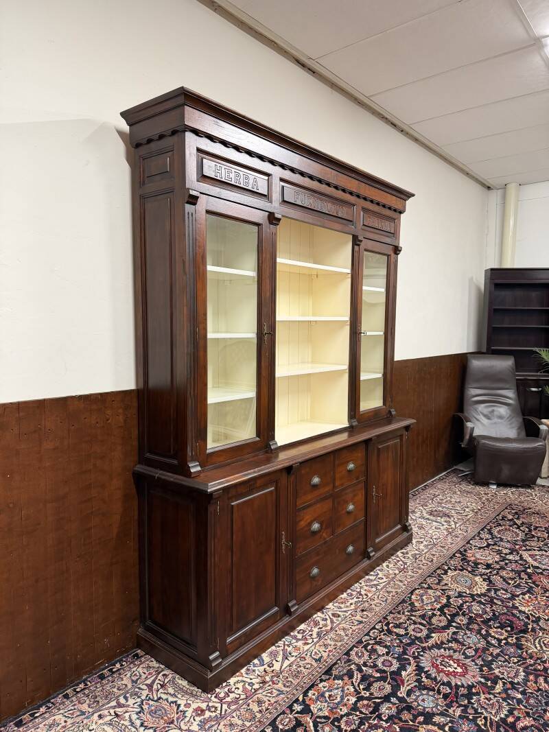 Classic English Apothecary Cabinet Bookcase