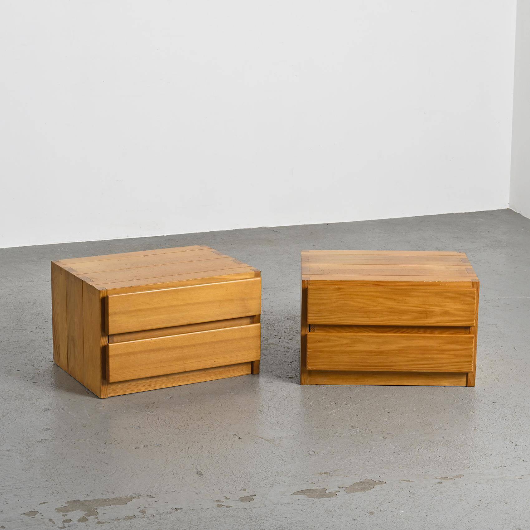 Pair of bedside tables by Maison Regain, 1970s