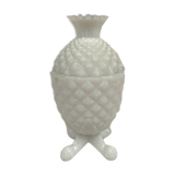 Boite en opaline blanche, forme ananas
