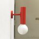Mid-century minimalist red wall lamp, set of 2.