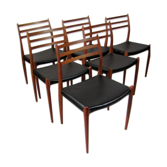 Set of 6 chairs teak MÖLLER