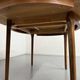 Vintage teak extendable round dining table Scandinavian design 1960s
