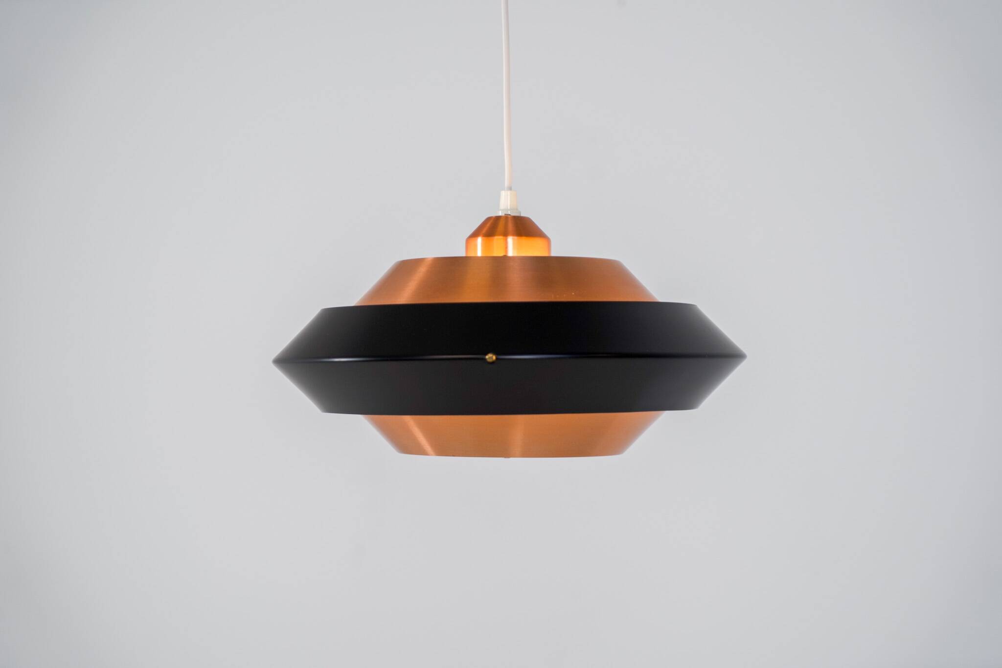 Copper & black pendant light