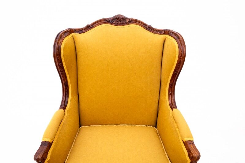 A pair of wing chairs, France, circa 1920. After renovation.