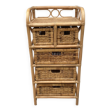 Vintage rattan chiffonier