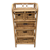 Vintage rattan chiffonier