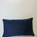 Navy blue linen cushion