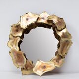 Brass sun mirror from around 1970 (31 cm)