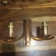 Pair of vintage copper appliques