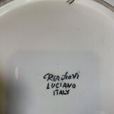 Decorative plate to hang fruit glazed fruit signed Creasiovi Luciano