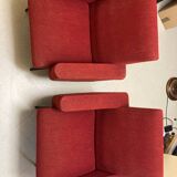 Vintage red armchairs
