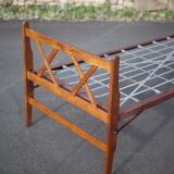 Old wood folding bed, reconstruction period bed, daybed