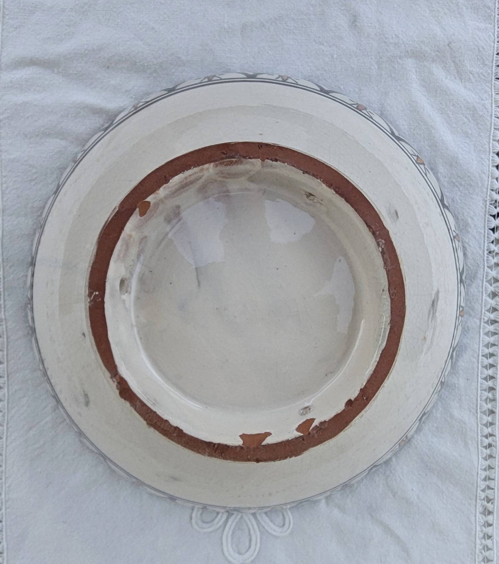 Large Ceramic Salad Bowl SAFI Morocco XXL 29cm Berber Pottery Zouak Tra