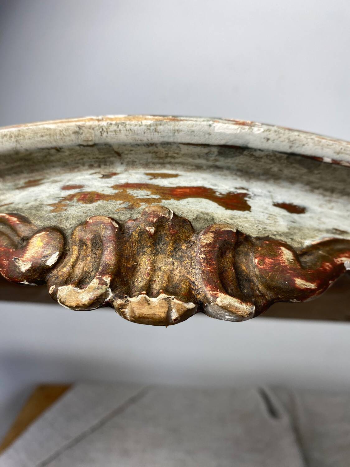 Florentine style wooden wall console