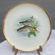 Set 12 plates porcelain fish edge laurel gold Bernardaud