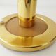 Chic living room lamp golden brass & faux leather 1970 adjustable height 70s 70'