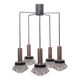 1970s pendant cascade lamp in chrome and glass