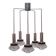 1970s pendant cascade lamp in chrome and glass