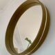 Vintage round mirror 70's fabric and metal