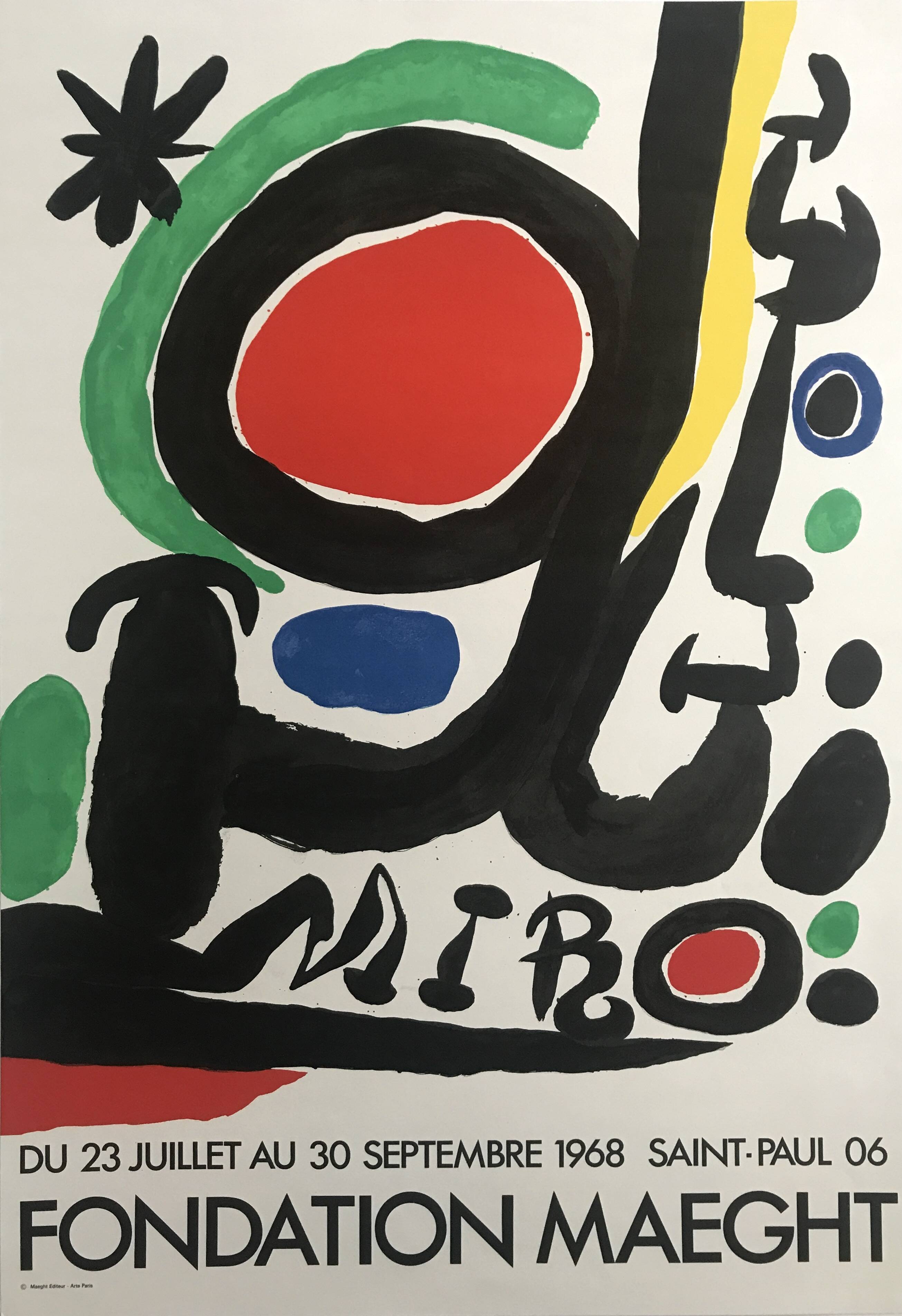 Joan MIRO: Original lithograph poster Fondation Maeght, 1968