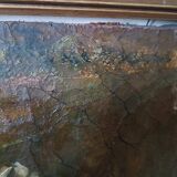 19th century oil painting on canvas fruit vase with flowers