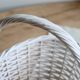 Vintage wicker basket painted white