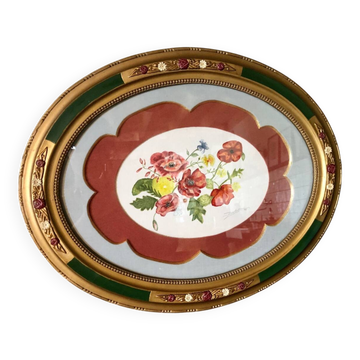 Watercolour old frame Art Nouveau