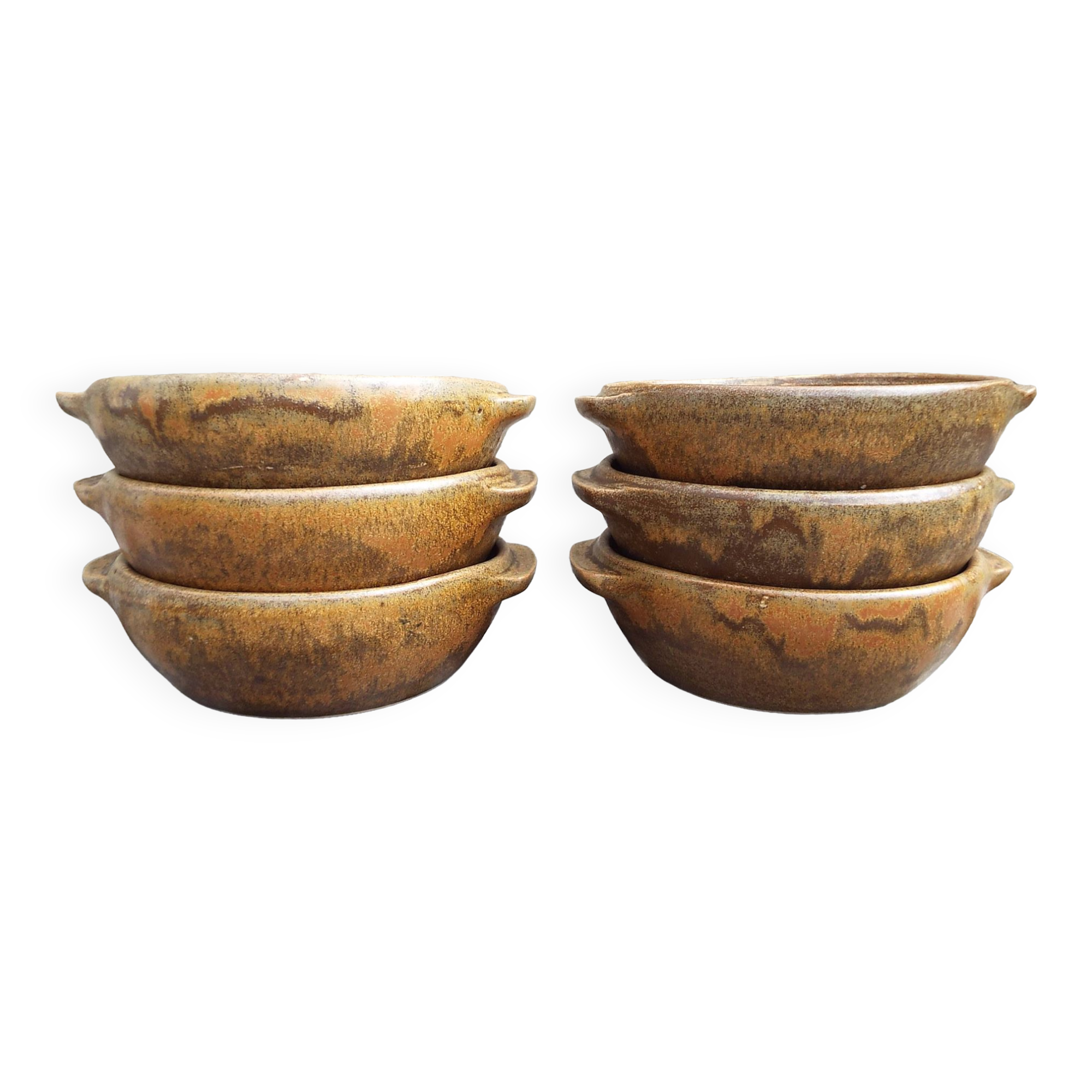 6 stoneware bowls