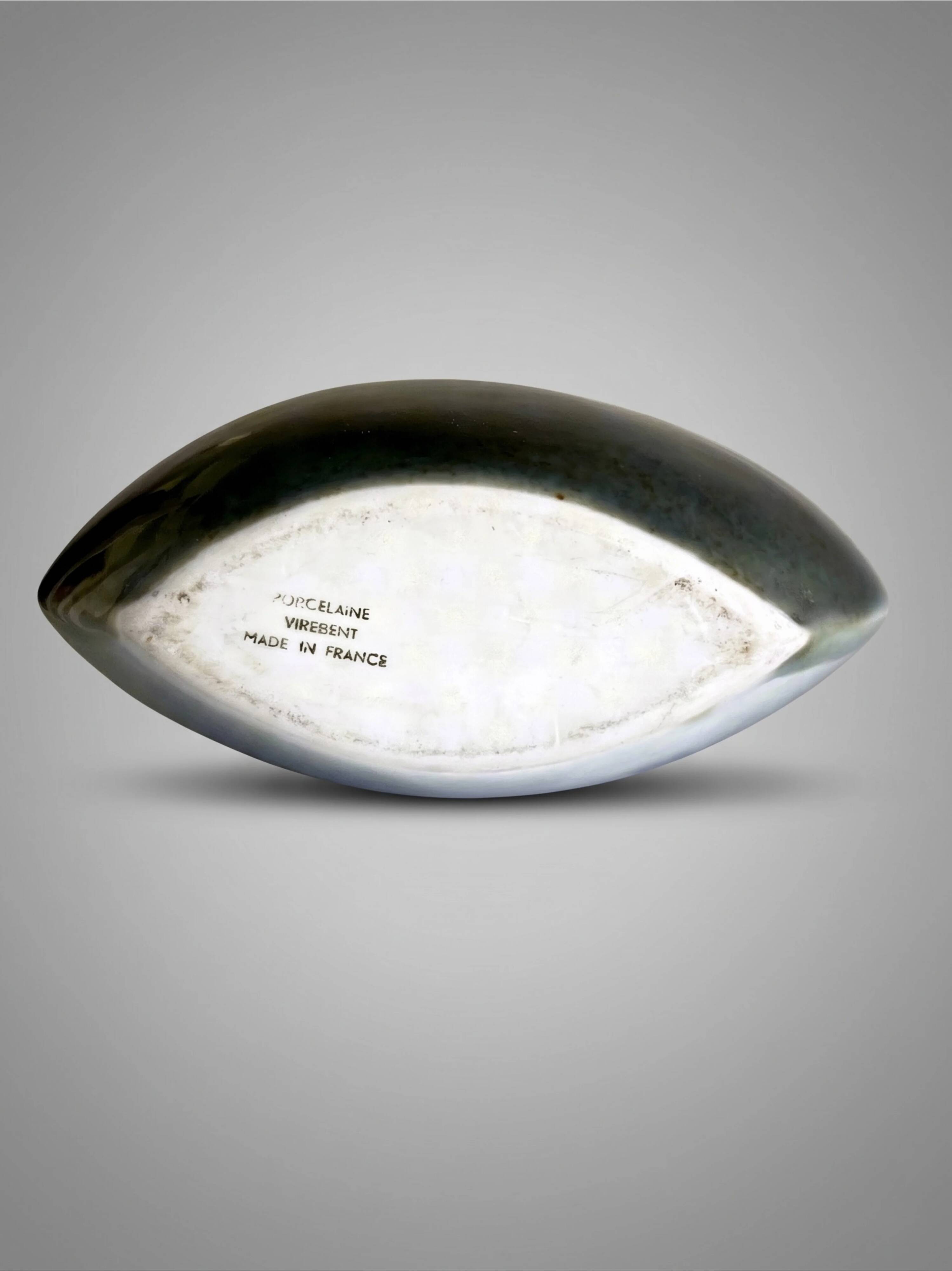 Virebent porcelain vase – stylised landscape decoration – Fish model TGM