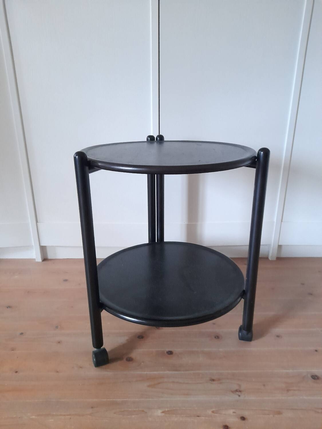 Danish folding dessert trolley with 2 trays, 1980s.